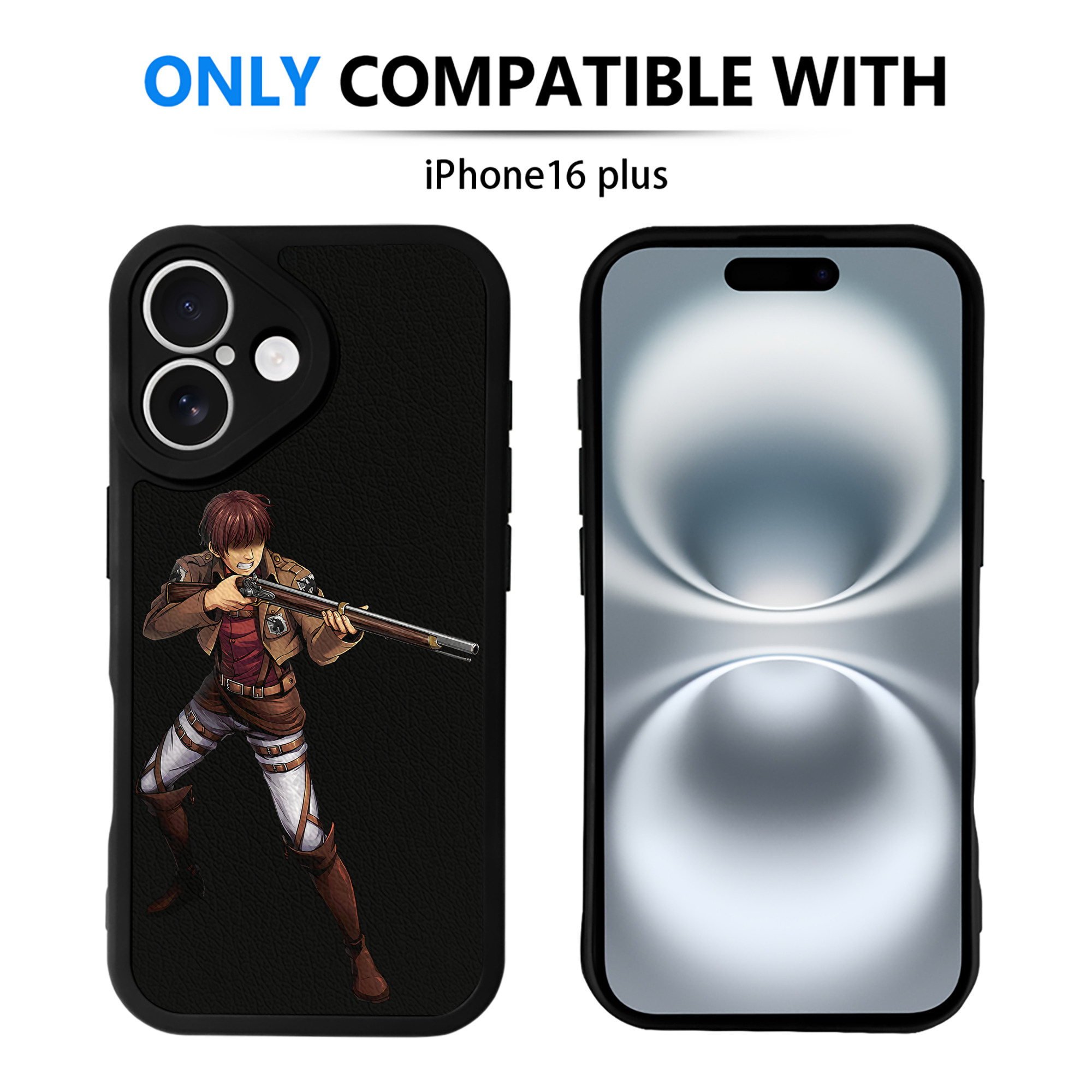 （画像用） 進撃の巨人 Attack on Titan 【iPhone 16シリーズ対応】シリコンスマホケース（レザー調） 材質：シリコン